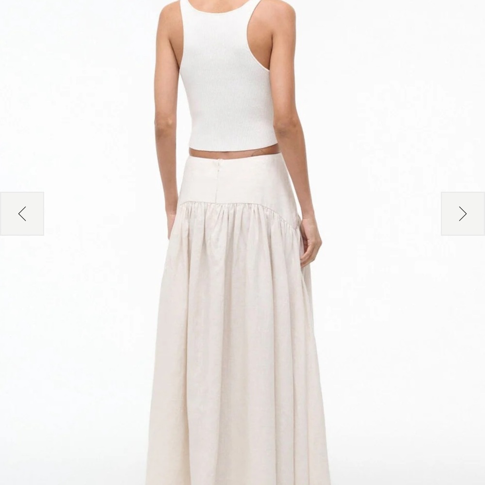 STAUD Cream Gathered Waist Maxi Skirt - Picture 4 of 4